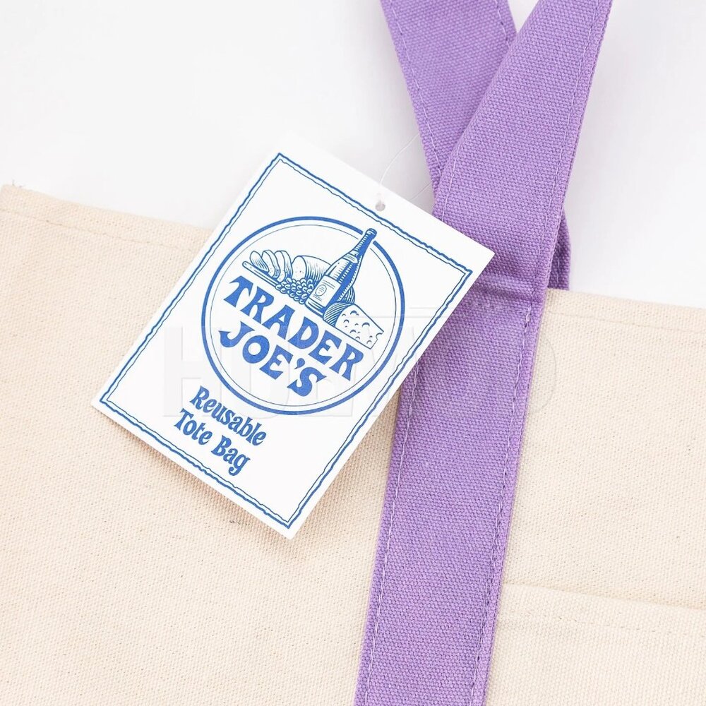 NEW Trader Joe’s Large Lavender Tote Bag Spring 2026 Limited Edition - Picture 3 of 3